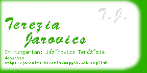 terezia jarovics business card